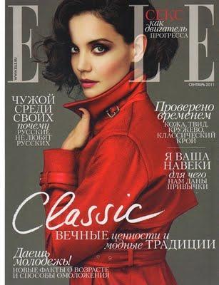 Katie Holmes su Elle Russia