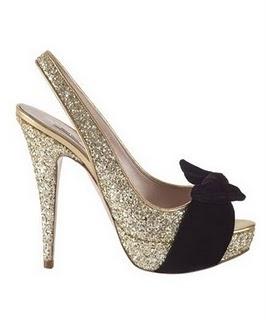 Lace and glitter shoes..