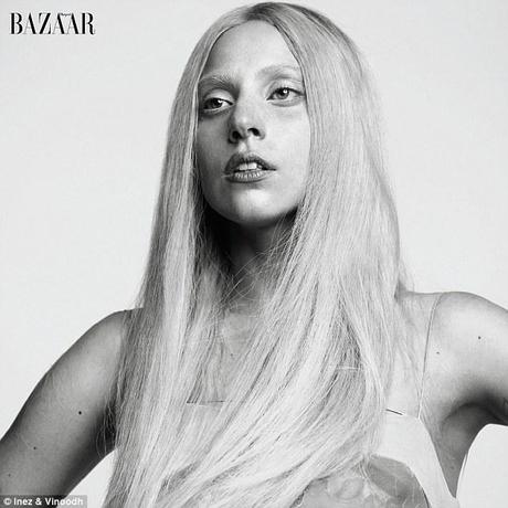 Stripped: Gaga posed for the magazine in a custom made dress by Hussein Chalayan