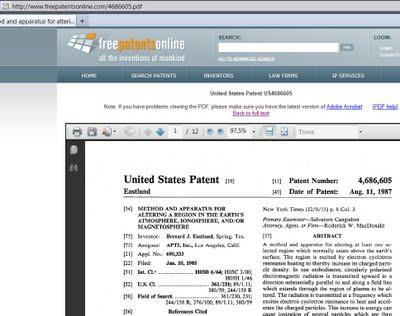 Eastlund, HAARP, i brevetti per la manipolazione climatica e gli uragani Eastlund, HAARP, i brevetti per la manipolazione climatica e gli uragani