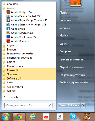 Come riorganizzare la sezione Tutti i programmi nel menù Start di Windows