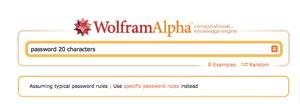 Wolfram Alpha, generatore di password a prova di hacker