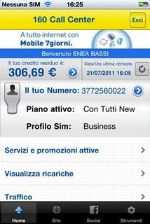 L’app 160 Call Center di PosteMobile.