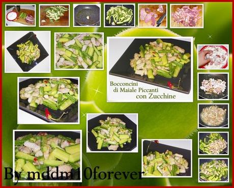 BOCCONCINI DI MAIALE PICCANTI CON ZUCCHINE BOCCONCINI DI MAIALE PICCANTI CON ZUCCHINE