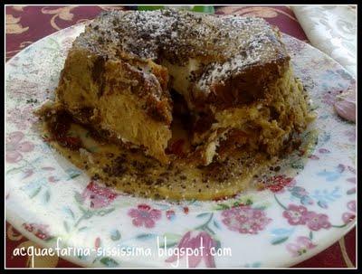 ...mattonella di panettone su letto di bombardino...