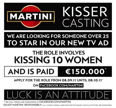 David Gandy unveils the Martini Kisser Casting