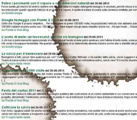 Notizie di giardinaggio News dalla rete