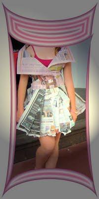 Con la carta dei giornali i bambini diventano piccoli stilisti