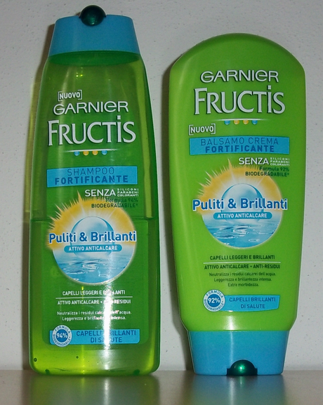 Garnier Fructis Puliti & Brillanti: lo shampoo e il balsamo