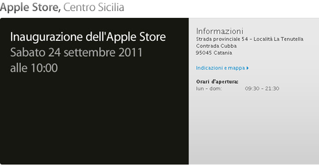 Ufficiale: Inaugurazione Apple Store, Centro Sicilia di Catania il 24 settembre