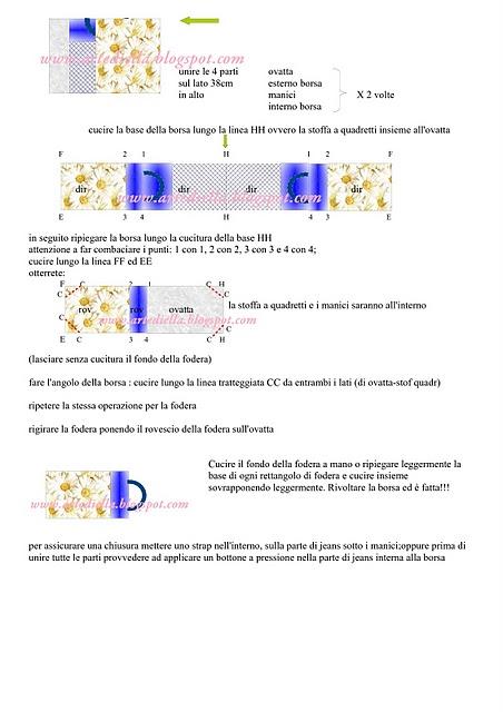 SCHEMA per borsa jeans-quadri. procedimento passo passo!