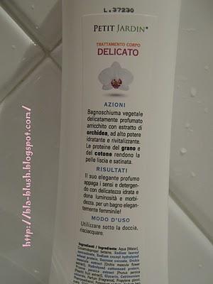 PETIT JARDIN: detergente viso (pelle pura) e bagnodoccia (orchidea)