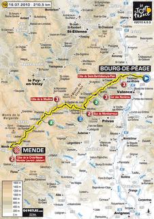 Presentazione 12a tappa Tour de France 2010: Bourg-de-Péage - Mende