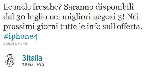 Iphone 4 diponibile dal 30-7 da H3G d