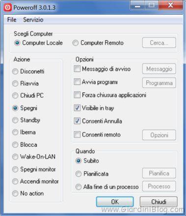 programma spegnere computer automaticamente