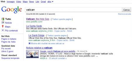 Il Vaticano e Pedofilo.com
