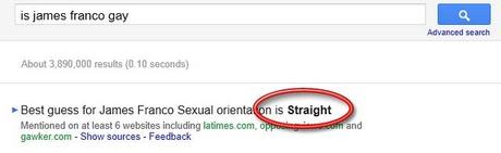 James Franco è gay? ve lo dice Google!