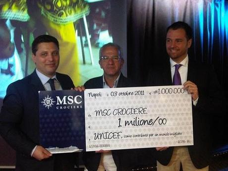 MSC consegna a UNICEF 1 milione di euro