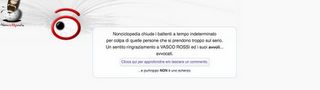 Nonciclopedia (auto)sospesa, accusata di aver diffamato Vasco Rossi