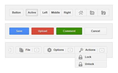 Bottoni in stile Google+ con supporto Dropdown