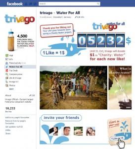 trivago charity: water