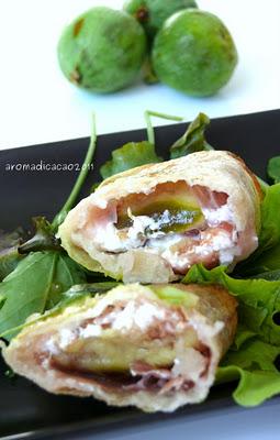 Involtino fichi, caprino e speck Involtino fichi, caprino e speck