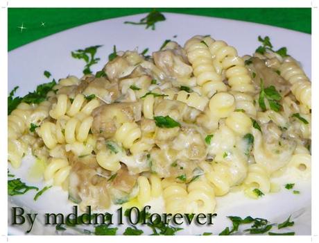 FUSILLI BUCATI CON MELANZANE E MOZZARELLA FUSILLI BUCATI CON MELANZANE E MOZZARELLA