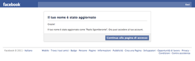 Facebook dice che il mio nome è falso [UPD 2011/10/08 9:30]