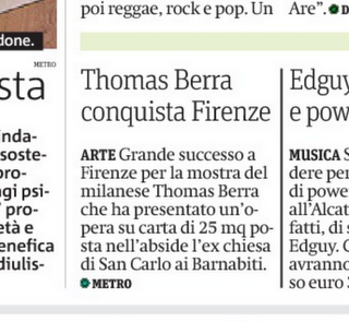 A proposito di 'EX' Thomas Berra Bros Marco Rossi Matteo Zinesi  a cura di Rossella Farinotti: oggi si METRO