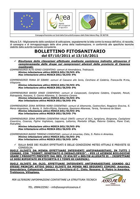 ASSOPROLI Informa: Bollettino settimanale di informazione fitopatologica. ASSOPROLI Informa: Bollettino settimanale di informazione fitopatologica.