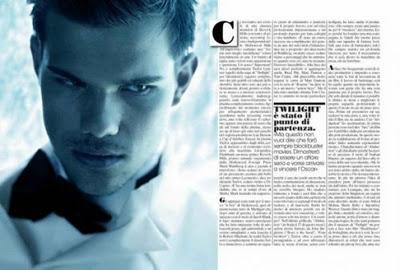 Bagnato su Vogue: Taylor Lautner, backstage in the water