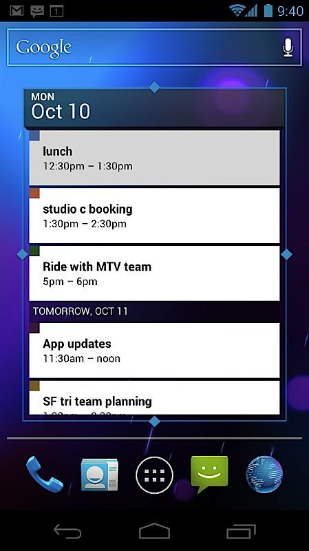 calendar widget lg Ecco tutte le novità di Android Ice Cream Sandwich 4.0 | Aggiornato con Screenshot e Nuove Informazioni