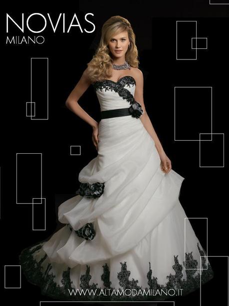 Abiti sposa colorati milano NOVIAS collecion 2012 c'è davvero da scegliere per tutti i colori persino NERO