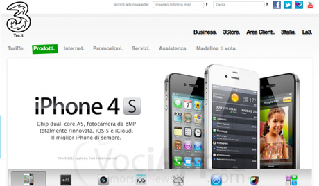 iPhone 4S in arrivo con 3 Italia, online la pagina ufficiale