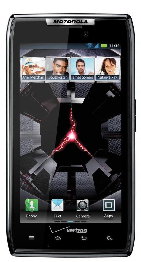 DROID RAZR Front Home VZW 550x1018 Motorola RAZR presentato anche in Italia, Android 4.0 nel Q1 2012