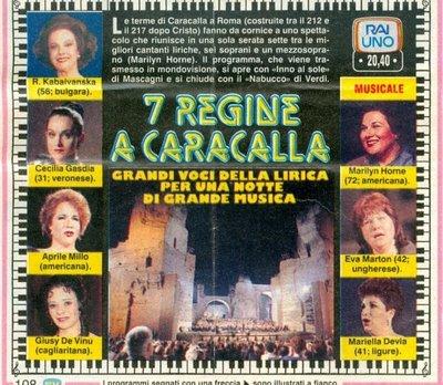 7 regine a Caracalla