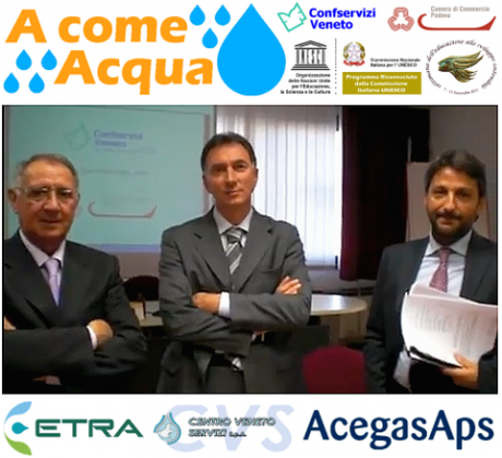 Confservizi Veneto e CCIAA Padova insieme a ETRA, CVS e AcegasAps con il Riconoscimento UNESCO per “A come Acqua”