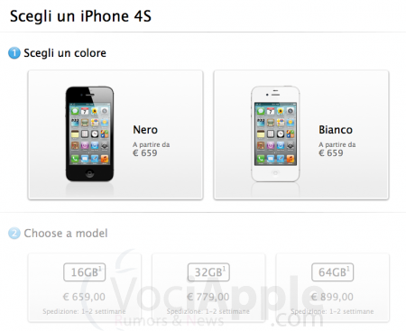 Schermata 2011-10-21 a 15.22.20 iPhone 4S in preordine anche in Italia, i più cari del mondo….
