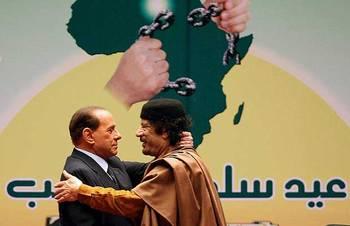 Gadhafi and Berlusconi 