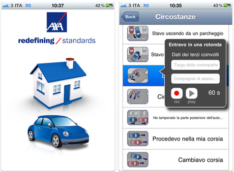 iPhone e Android : Ottenere il pagamento del sinistro auto con smartphone e AXA4me