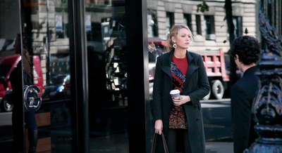 Blake Lively e Penn Badgley sul set di Gossip Girl