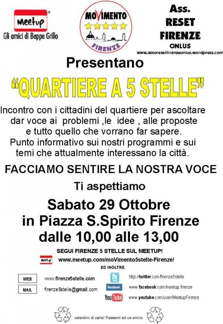quartiere5stelle Quartieri a 5 stelle: a Firenze facciamo sentire la tua voce