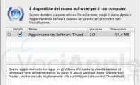 Disponibile Aggiornamento Software Thunderbolt.