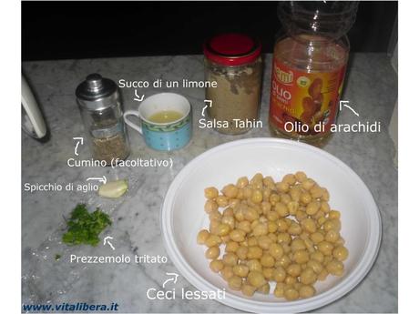 ingredienti per hummus 1024x768 Ricetta Hummus di Ceci Semplice (con Foto)
