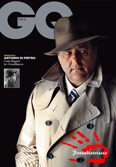 Antonio Di Pietro come Humphrey Bogart su GQ: non sono figo, di più!