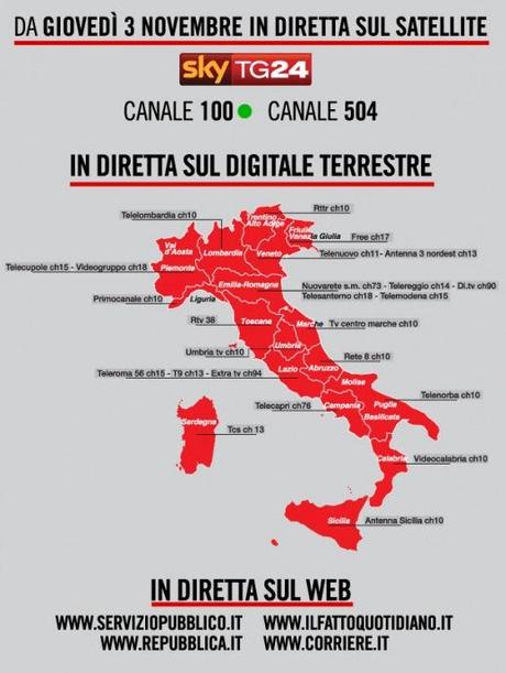 Il nuovo Servizio Pubblico di Santoro: «Vogliamo raccontare questo paese in movimento e intercettare i milioni di spettatori in fuga dalla falsa realtà del Tg1»