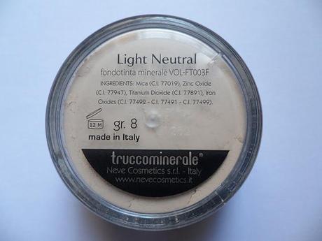 Review: Neve Cosmetics fondotinta minerale in Light Neutral