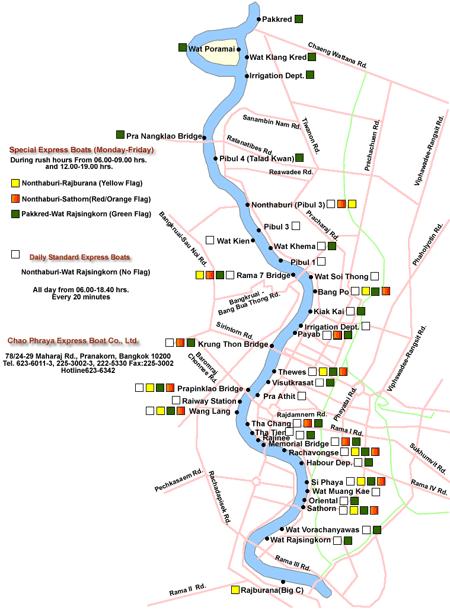 Mappe Bangkok - Metro MRT-Skytrain BTS -  Boat e quartieri di Bangkok