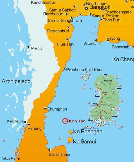 Kho Pha Ngan Thailandia Mappe