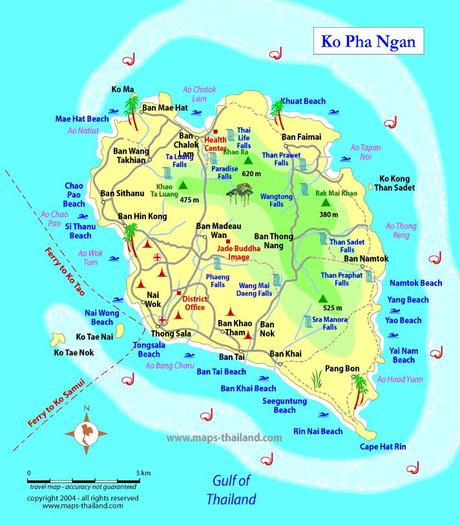 Kho Pha Ngan Thailandia Mappe